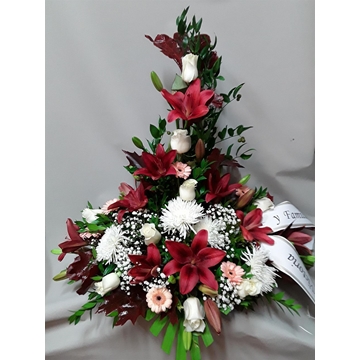 Centro funerario en dos colores - Imagen 1