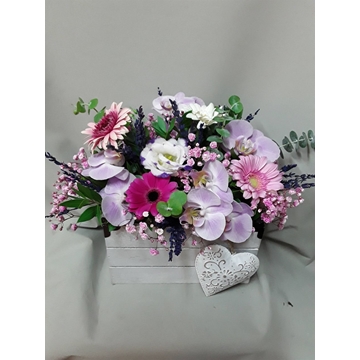 Centro variado con orquídeas - Imagen 1