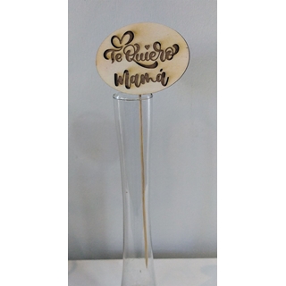 Pick Te quiero mamá redondo - Imagen 1