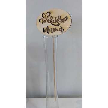 Pick Te quiero mamá redondo - Imagen 1