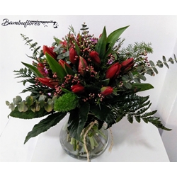 Ramo 20 tulipanes con verdes - Imagen 2