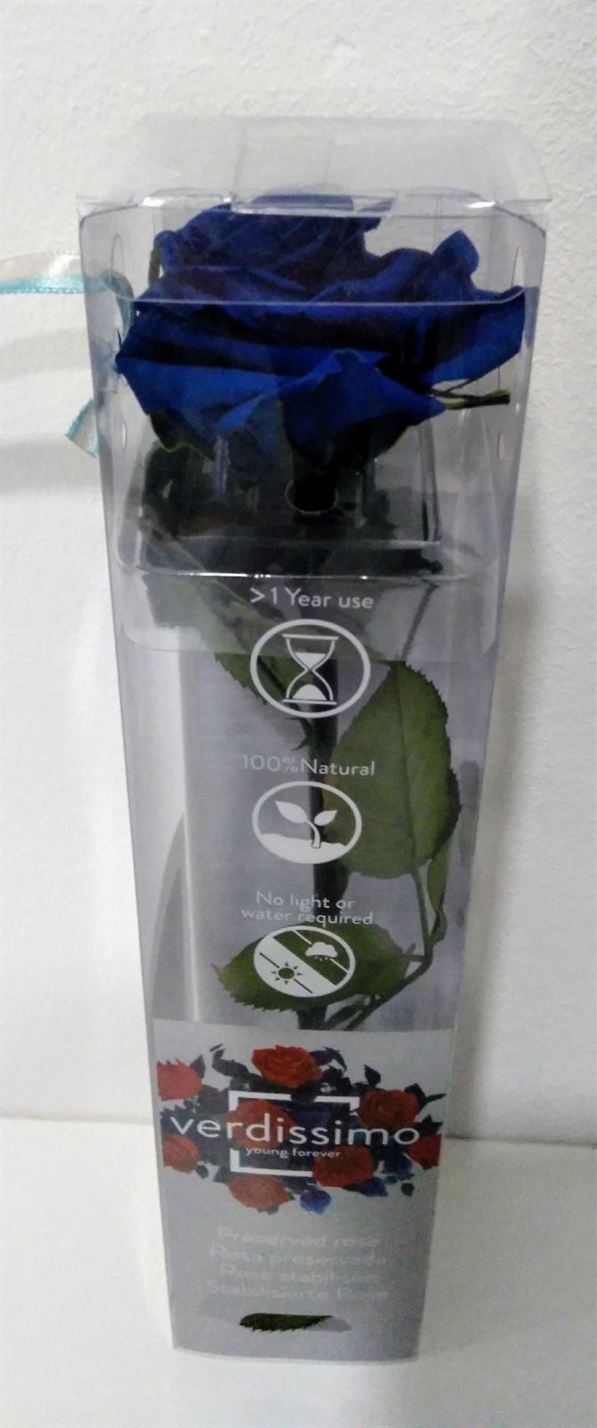 Rosa Eterna Azul (corta) - Imagen 3